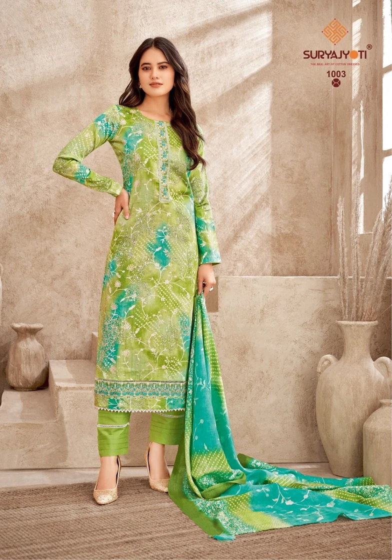 Suryajyoti Prachi Vol 1 Jaam Satin Wholesale Salwar Suit Catalog — Wholesale Salwar Suits, MPA wholesale from Surat - Gallery Image 4